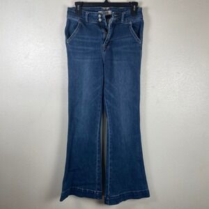 Rock & Roll Denim Womens High Rise Trouser Jeans Dark Wash W26 L30